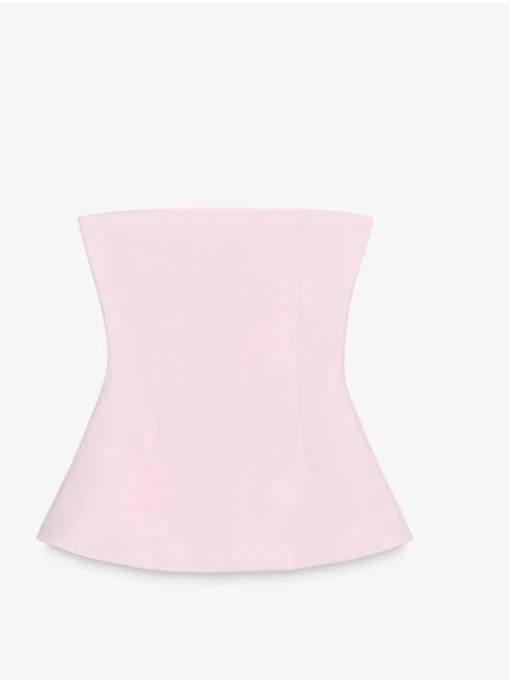 Zara Strapless Bandeau Top — Pale Pink
